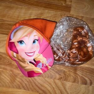 Disney Anna hat with ponytail